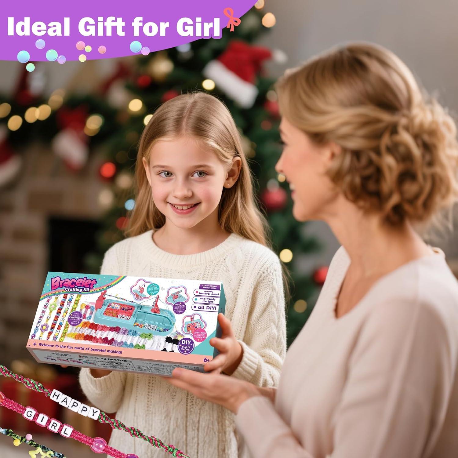 imageIFLOVE Arts and Crafts for Kids Ages 812Friendship Bracelet Making Kit for GirlDIY Arts and Crafts Maker for KidsJewelry Making Kit Christmas Gifts for Ages 6 7 8 9 10 11 12 Year Old BluePinkpinkpurple