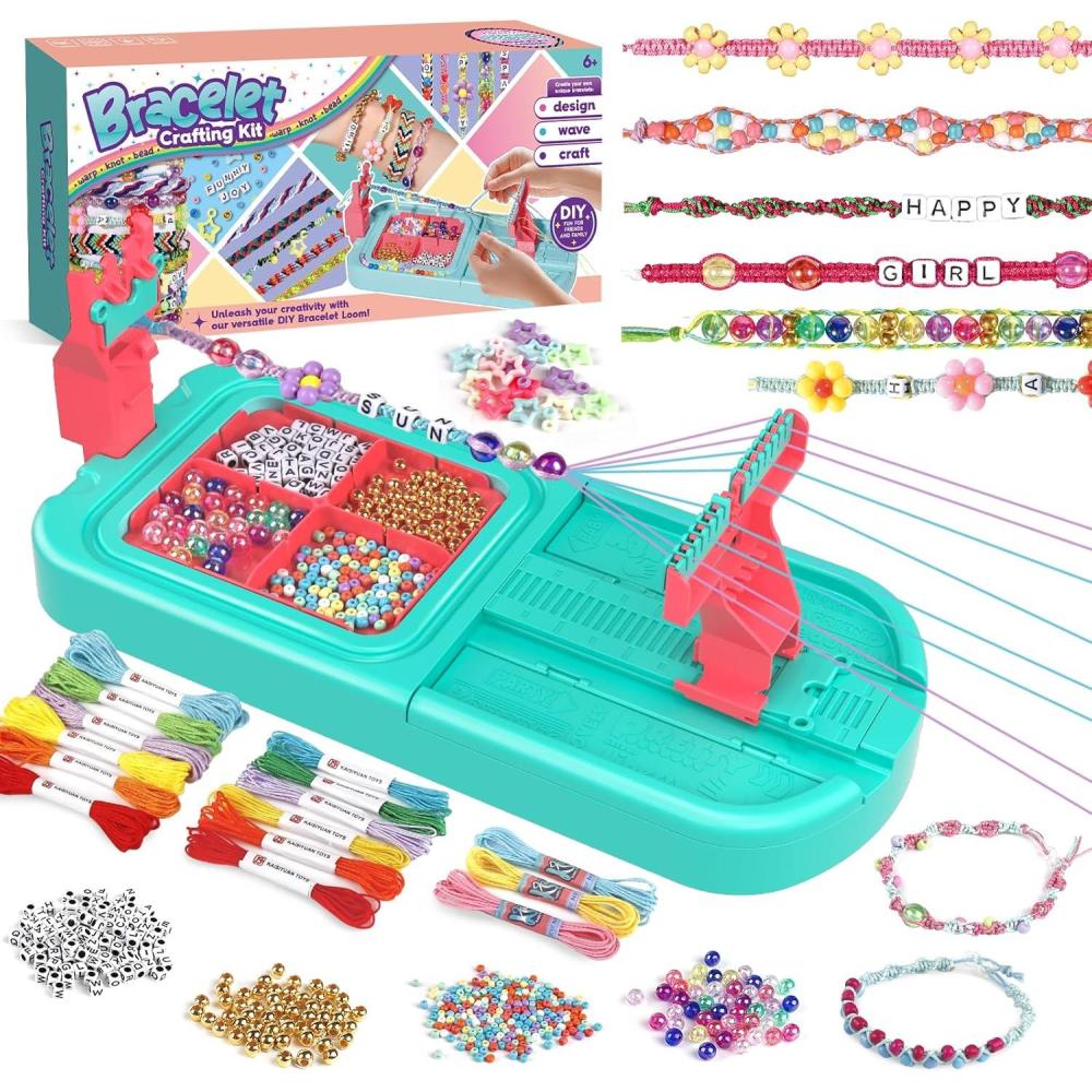 imageIFLOVE Arts and Crafts for Kids Ages 812Friendship Bracelet Making Kit for GirlDIY Arts and Crafts Maker for KidsJewelry Making Kit Christmas Gifts for Ages 6 7 8 9 10 11 12 Year Old BluePinkbluepink