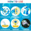 Bubble Gun Bubble Machine Dinosaur Bubble Blower Toy for Kids and Toddlers Bubble in Bubble Gun Party Favors Birthday Christmas Easter Gift for 3 4 5 6 7 8 9 Years Old Boys and Girls (Yellow)(Blue)
