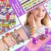 IFLOVE Arts and Crafts for Kids Ages 8-12,Friendship Bracelet Making Kit for Girl,DIY Arts and Crafts Maker for Kids,Jewelry Making Kit Christmas Gifts for Ages 6 7 8 9 10 11 12 Year Old (Blue/Pink)(pink/purple)