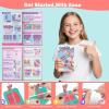 IFLOVE Arts and Crafts for Kids Ages 8-12,Friendship Bracelet Making Kit for Girl,DIY Arts and Crafts Maker for Kids,Jewelry Making Kit Christmas Gifts for Ages 6 7 8 9 10 11 12 Year Old (Rose)(blue/pink)