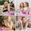 IFLOVE Arts and Crafts for Kids Ages 8-12,Friendship Bracelet Making Kit for Girl,DIY Arts and Crafts Maker for Kids,Jewelry Making Kit Christmas Gifts for Ages 6 7 8 9 10 11 12 Year Old (Rose)(pink/purple)
