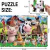 Jumbo Floor Puzzle for Kids Ages 4-6,48 Piece Cartoon Dinosaur Large Jigsaw Puzzles,Learning Toys for Toddlers Ages 3-5,Children Homeschool Educational Easter Gift for Boy Girl Ages 4-8(Poultry)