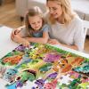 Jumbo Floor Puzzle for Kids Ages 4-6,48 Piece Cartoon Dinosaur Large Jigsaw Puzzles,Learning Toys for Toddlers Ages 3-5,Children Homeschool Educational Easter Gift for Boy Girl Ages 4-8(Cartoon Dinosaur)