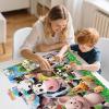 Jumbo Floor Puzzle for Kids Ages 4-6,48 Piece Cartoon Dinosaur Large Jigsaw Puzzles,Learning Toys for Toddlers Ages 3-5,Children Homeschool Educational Easter Gift for Boy Girl Ages 4-8(Poultry)