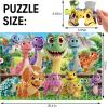 Jumbo Floor Puzzle for Kids Ages 4-6,48 Piece Cartoon Dinosaur Large Jigsaw Puzzles,Learning Toys for Toddlers Ages 3-5,Children Homeschool Educational Easter Gift for Boy Girl Ages 4-8(Cartoon Dinosaur)