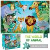 Jumbo Floor Puzzle for Kids Dinosaur Jigsaw Large Puzzles 48 Piece Ages 3-6 for Toddler Children Learning Preschool Educational Intellectual Development Toys 4-8 Years Old Easter Gift for Boy and Girl(Animal)
