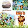 Jumbo Floor Puzzle for Kids Dinosaur Jigsaw Large Puzzles 48 Piece Ages 3-6 for Toddler Children Learning Preschool Educational Intellectual Development Toys 4-8 Years Old Easter Gift for Boy and Girl(Animal)