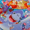 Jumbo Floor Puzzle for Kids Dinosaur Jigsaw Large Puzzles 48 Piece Ages 3-6 for Toddler Children Learning Preschool Educational Intellectual Development Toys 4-8 Years Old Easter Gift for Boy and Girl(Underwater)