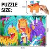 Jumbo Floor Puzzle for Kids Dinosaur Jigsaw Large Puzzles 48 Piece Ages 3-6 for Toddler Children Learning Preschool Educational Intellectual Development Toys 4-8 Years Old Easter Gift for Boy and Girl(Dinosaur)