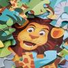 Jumbo Floor Puzzle for Kids Dinosaur Jigsaw Large Puzzles 48 Piece Ages 3-6 for Toddler Children Learning Preschool Educational Intellectual Development Toys 4-8 Years Old Easter Gift for Boy and Girl(Animal)