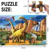 Jumbo Floor Puzzle for Kids,48 Piece Forest Dinosaur Large Jigsaw Puzzles, Fun Educational Preschool Learning Toy for Toddlers Ages 3-5,Easter Gift for Boy Girl Ages 4-8(Waterfall Dino)