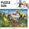 Jumbo Floor Puzzle for Kids,48 Piece Forest Dinosaur Large Jigsaw Puzzles, Fun Educational Preschool Learning Toy for Toddlers Ages 3-5,Easter Gift for Boy Girl Ages 4-8(Volcano Dino)