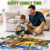 Jumbo Floor Puzzle for Kids,48 Piece Forest Dinosaur Large Jigsaw Puzzles, Fun Educational Preschool Learning Toy for Toddlers Ages 3-5,Easter Gift for Boy Girl Ages 4-8(Waterfall Dino)
