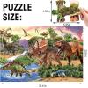 Jumbo Floor Puzzle for Kids,48 Piece Forest Dinosaur Large Jigsaw Puzzles, Fun Educational Preschool Learning Toy for Toddlers Ages 3-5,Easter Gift for Boy Girl Ages 4-8(Swamp Dino)