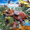Jumbo Floor Puzzle for Kids,48 Piece Forest Dinosaur Large Jigsaw Puzzles, Fun Educational Preschool Learning Toy for Toddlers Ages 3-5,Easter Gift for Boy Girl Ages 4-8(Volcano Dino)