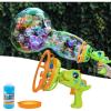 Bubble Gun Bubble Machine Dinosaur Bubble Blower Toy for Kids and Toddlers Bubble in Bubble Gun Party Favors Birthday Christmas Easter Gift for 3 4 5 6 7 8 9 Years Old Boys and Girls (Yellow)(Green)