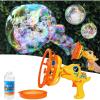 Bubble Gun Bubble Machine Dinosaur Bubble Blower Toy for Kids and Toddlers Bubble in Bubble Gun Party Favors Birthday Christmas Easter Gift for 3 4 5 6 7 8 9 Years Old Boys and Girls (Yellow)(Yellow)