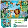 Jumbo Floor Puzzle for Kids Dinosaur Jigsaw Large Puzzles 48 Piece Ages 3-6 for Toddler Children Learning Preschool Educational Intellectual Development Toys 4-8 Years Old Easter Gift for Boy and Girl(Animal)