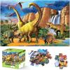 Jumbo Floor Puzzle for Kids,48 Piece Forest Dinosaur Large Jigsaw Puzzles, Fun Educational Preschool Learning Toy for Toddlers Ages 3-5,Easter Gift for Boy Girl Ages 4-8(Waterfall Dino)