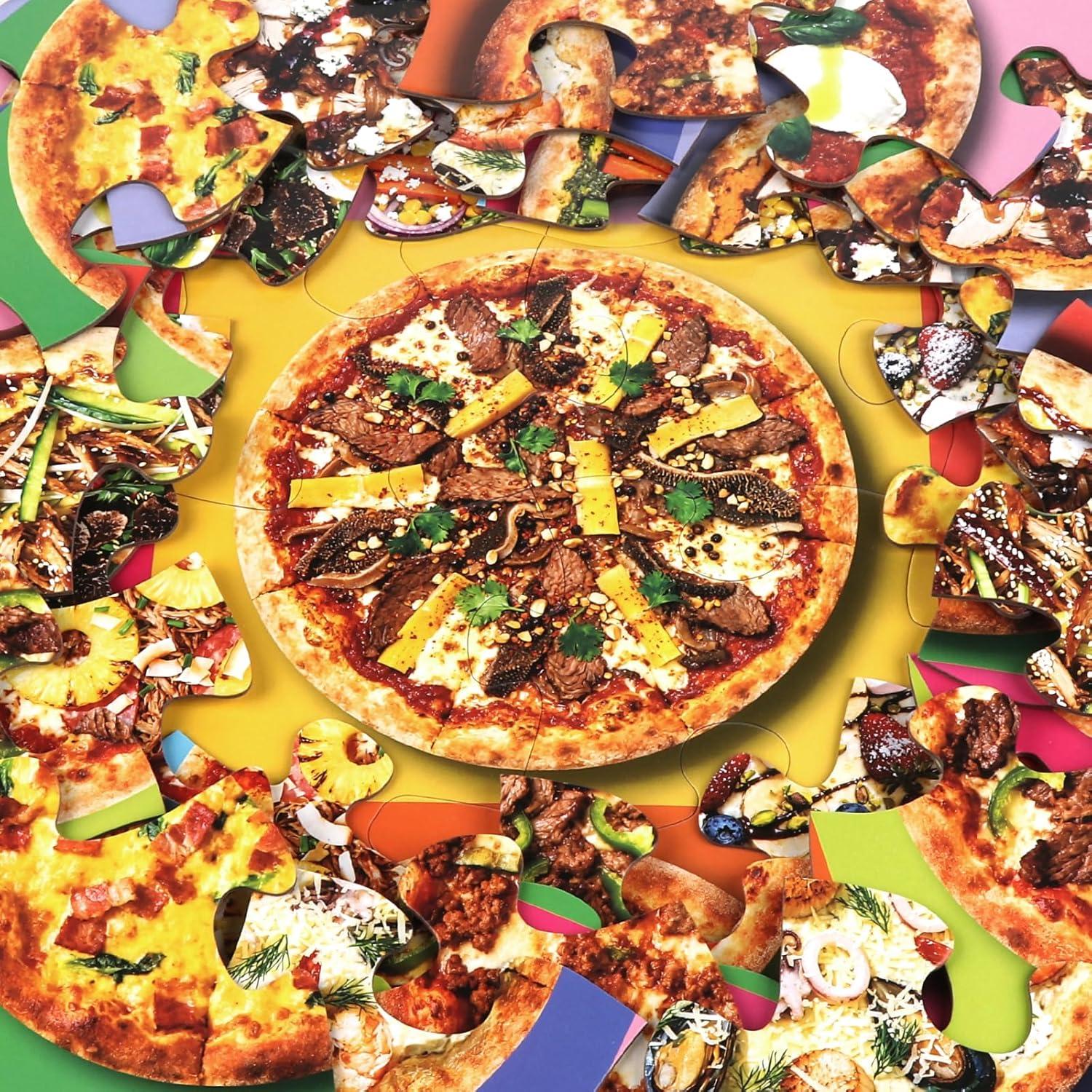 imageJumbo Floor Puzzle for Kids48 Hot Dog Pizza Jigsaw PuzzlesLearning Educational Foods Toys for Toddlers Ages 35Colorful Design Children Easter Gift for Boy Girl Ages 48Pizza