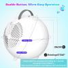 Bubble Machine for Kids Toddlers,45°/360° Auto Rotatable Spherical Bubble Maker Toy with LED Light,Rechargeable Bubble Blower for 3 4 5 Year Old,Wedding Party Easter Birthday Gifts (Spherical White)(Spherical White)
