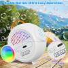 Bubble Machine for Kids Toddlers,Automatic Bubble Maker with RGB Light,Rechargeable Type-C Charge Bubble Blower,Bubble Toy for 3 4 5 6 7 Year Old Boy Girl,Outdoor Party Wedding Birthday Gifts(White)