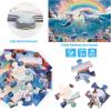 Jumbo Floor Puzzle for Kids Ages 4-8, 48-Piece Unicorn and Mermaid Underwater Jigsaw Puzzle, Large Educational Toys for Toddler Girls and Boys, Easter Gift for 3-5 Year Olds(Rainbow)