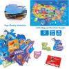 Jumbo Floor Puzzle for Kids Ages 4-8,Solar System Jigsaw Puzzles,48 Piece Space Large Puzzles for Toddler Ages 3-5,Preschool Learning Planets Toys Christmas Birthday Gift for Boys Girls(US Map)