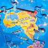 Jumbo Floor Puzzle for Kids Ages 4-8,Solar System Jigsaw Puzzles,48 Piece Space Large Puzzles for Toddler Ages 3-5,Preschool Learning Planets Toys Christmas Birthday Gift for Boys Girls(World Map)