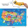 Jumbo Floor Puzzle for Kids Ages 4-8,Solar System Jigsaw Puzzles,48 Piece Space Large Puzzles for Toddler Ages 3-5,Preschool Learning Planets Toys Christmas Birthday Gift for Boys Girls(US Map)