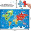 Jumbo Floor Puzzle for Kids Ages 4-8,Solar System Jigsaw Puzzles,48 Piece Space Large Puzzles for Toddler Ages 3-5,Preschool Learning Planets Toys Christmas Birthday Gift for Boys Girls(World Map)