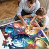 Jumbo Floor Puzzle for Kids Ages 4-8,Solar System Jigsaw Puzzles,48 Piece Space Large Puzzles for Toddler Ages 3-5,Preschool Learning Planets Toys Christmas Birthday Gift for Boys Girls(Galactic)