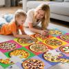 Jumbo Floor Puzzle for Kids,48 Hot Dog Pizza Jigsaw Puzzles,Learning Educational Foods Toys for Toddlers Ages 3-5,Colorful Design Children Easter Gift for Boy Girl Ages 4-8(Pizza)