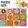 Jumbo Floor Puzzle for Kids,48 Hot Dog Pizza Jigsaw Puzzles,Learning Educational Foods Toys for Toddlers Ages 3-5,Colorful Design Children Easter Gift for Boy Girl Ages 4-8(Pizza)