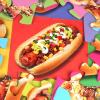 Jumbo Floor Puzzle for Kids,48 Hot Dog Pizza Jigsaw Puzzles,Learning Educational Foods Toys for Toddlers Ages 3-5,Colorful Design Children Easter Gift for Boy Girl Ages 4-8(Hot Dog)