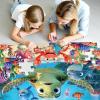 Jumbo Floor Puzzle for Kids,48 Piece Animal Large Jigsaw Puzzles,Learning Educational Toys for Toddlers Ages 3-5,Sea Turtle Puzzle Children Easter Gift for Boy Girl Ages 4-8(SeaLife)