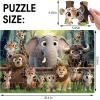 Jumbo Floor Puzzle for Kids,48 Piece Forest Animal Large Jigsaw Puzzles,Learning Educational Toys for Toddlers Ages 3-5,Wildlife Preschool Puzzles Children Easter Gift for Boy Girl Ages 4-8 W(Wildlife)