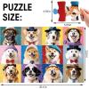Jumbo Floor Puzzle for Kids,48 Piece Funny Dog Jigsaw Puzzles,Learning Educational Toys for Toddlers Ages 3-5,Puppy Theme Puzzles Children Easter Gift for Boy Girl Ages 4-8(Dog)