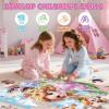 Jumbo Floor Puzzle for Kids,48 Piece Unicorn Large Jigsaw Puzzles,Puzzle for Toddler Ages 3-5,Fun Educational Preschool Learning Toy Easter Gift for Boys & Girls Ages 4-8(Princess)