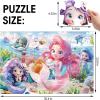 Jumbo Floor Puzzle for Kids,48 Piece Unicorn Large Jigsaw Puzzles,Puzzle for Toddler Ages 3-5,Fun Educational Preschool Learning Toy Easter Gift for Boys & Girls Ages 4-8(Meimaid)