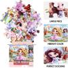 Jumbo Floor Puzzle for Kids,48 Piece Unicorn Large Jigsaw Puzzles,Puzzle for Toddler Ages 3-5,Fun Educational Preschool Learning Toy Easter Gift for Boys & Girls Ages 4-8(Princess)