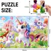 Jumbo Floor Puzzle for Kids,48 Piece Unicorn Large Jigsaw Puzzles,Puzzle for Toddler Ages 3-5,Fun Educational Preschool Learning Toy Easter Gift for Boys & Girls Ages 4-8(Unicorn)
