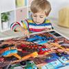 Jumbo Floor Puzzle for Kids,City Transportation Jigsaw Large Puzzles,48 Piece City Life Vehicle Puzzle for Toddler Ages 3-5,Children Learning Preschool Educational Toys,Gift for 4-8 Years Old(Construction Site)