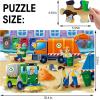 Jumbo Floor Puzzle for Kids,City Transportation Jigsaw Large Puzzles,48 Piece City Life Vehicle Puzzle for Toddler Ages 3-5,Children Learning Preschool Educational Toys,Gift for 4-8 Years Old(Garbage Truck)