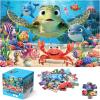 Jumbo Floor Puzzle for Kids,48 Piece Animal Large Jigsaw Puzzles,Learning Educational Toys for Toddlers Ages 3-5,Sea Turtle Puzzle Children Easter Gift for Boy Girl Ages 4-8(SeaLife)