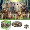 Jumbo Floor Puzzle for Kids,48 Piece Forest Animal Large Jigsaw Puzzles,Learning Educational Toys for Toddlers Ages 3-5,Wildlife Preschool Puzzles Children Easter Gift for Boy Girl Ages 4-8 W(Wildlife)
