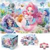Jumbo Floor Puzzle for Kids,48 Piece Unicorn Large Jigsaw Puzzles,Puzzle for Toddler Ages 3-5,Fun Educational Preschool Learning Toy Easter Gift for Boys & Girls Ages 4-8(Meimaid)
