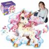 Jumbo Floor Puzzle for Kids,48 Piece Unicorn Large Jigsaw Puzzles,Puzzle for Toddler Ages 3-5,Fun Educational Preschool Learning Toy Easter Gift for Boys & Girls Ages 4-8(Shimmery Unicorn)