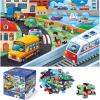 imageJumbo Floor Puzzle for KidsCity Transportation Jigsaw Large Puzzles48 Piece City Life Vehicle Puzzle for Toddler Ages 35Children Learning Preschool Educational ToysGift for 48 Years OldCity Transportation
